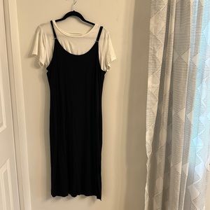 Calvin Klein body con midi dress